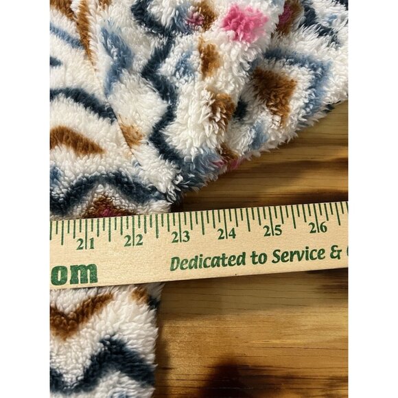 Eddie Bauer Fleece Pullover Jacket Women Large Aztec Southwestern Outerwear - Picture 5 of 15